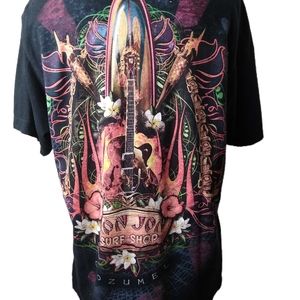 Ron Jon Surf Shop T-shirt Chest 40 Black  EUC Graphic D Surfer Size L